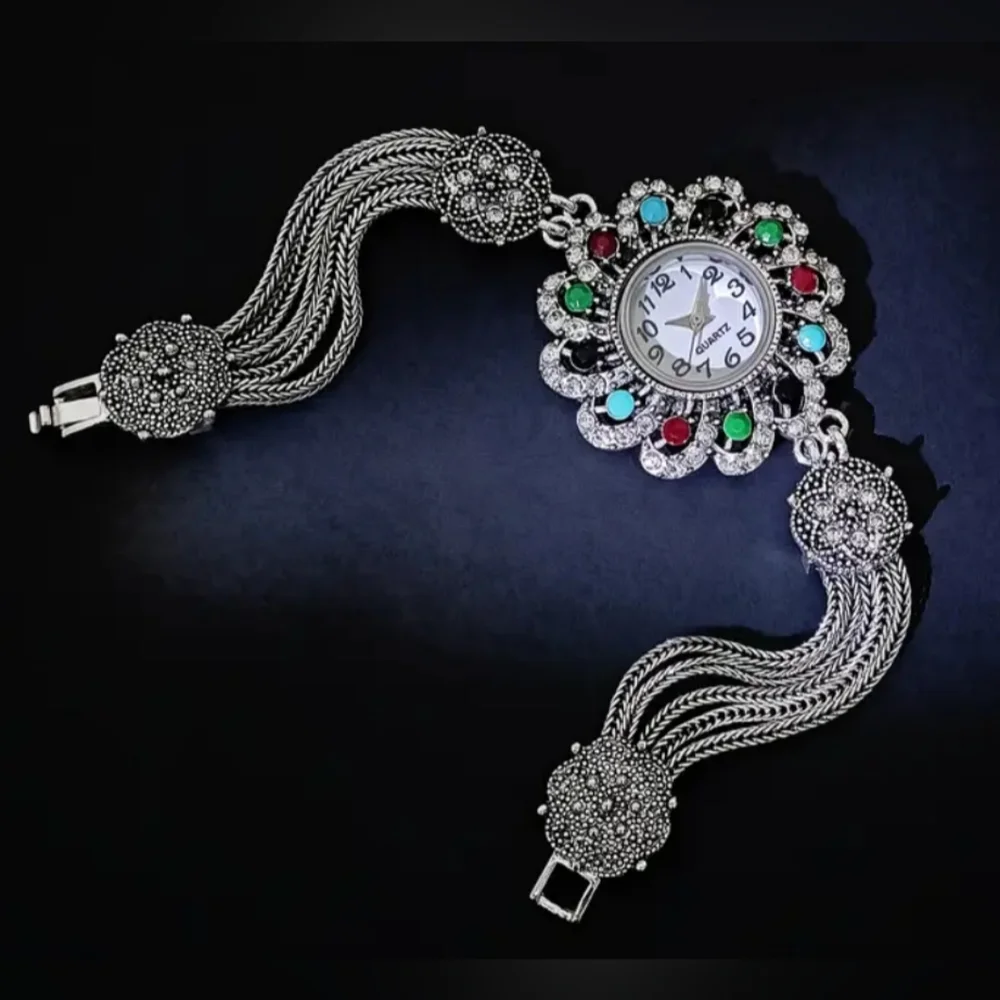 NEW Glam Elegant Silver and Multicolor Women's‎ Quartz Watch-(#0239)